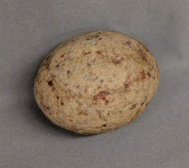 Oval 2-3/4" Dia. x 2-1/4" Native American Indian Game Ball Stone