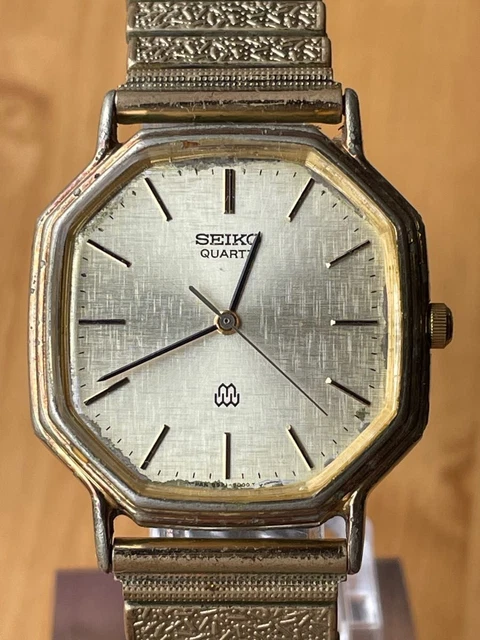 SEIKO Twin Quartz 9921-5000 Dial Gold Working condition Good Men's model,6766