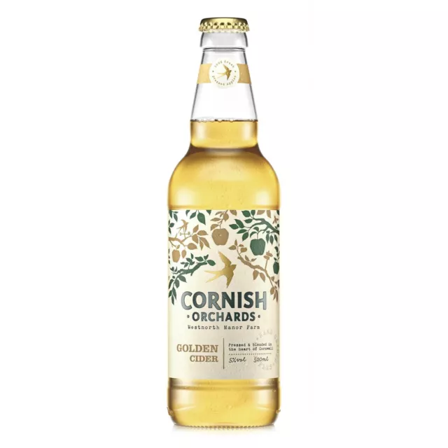 Cornish Orchards Golden Cider 500ml Glass Bottle - Pack of 12