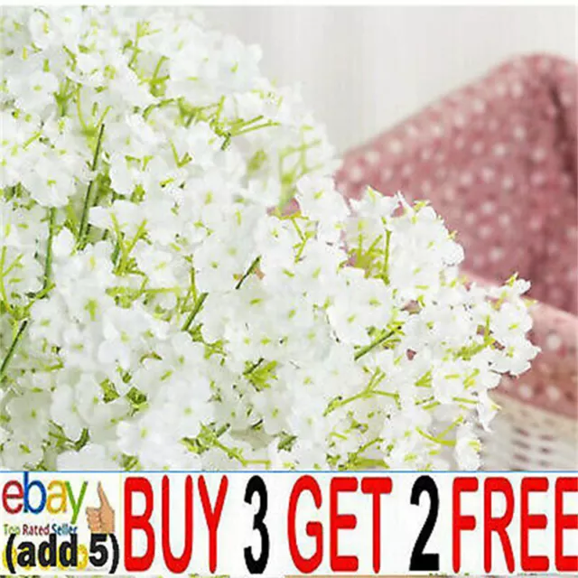 ARTIFICIAL FAKE BABY'S Breath Gypsophila Silk Flowers Bouquet Wedding ...
