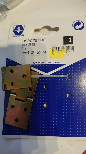 Charnière 60x25 MM Charnières Jaune