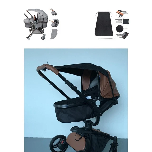Cubierta flexible para sombrilla para bebé impermeable fácil de usar
