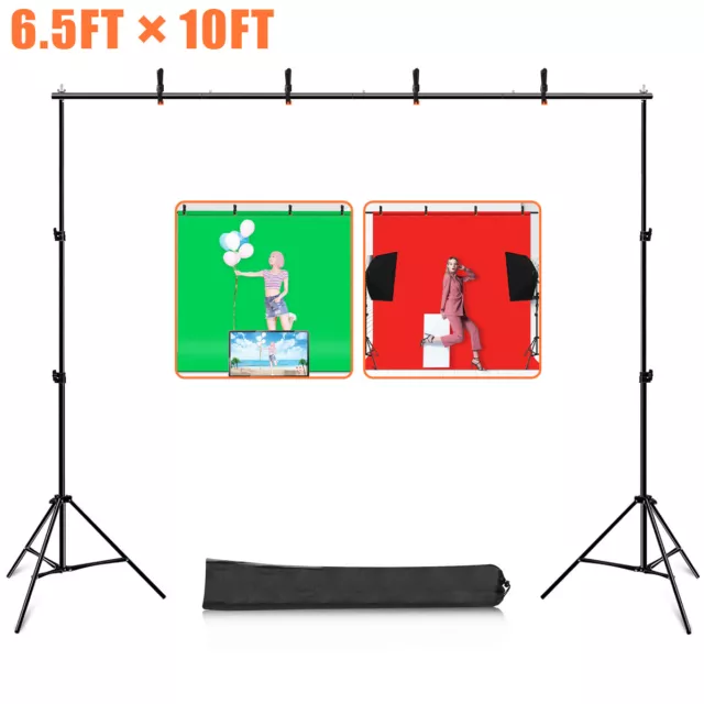 10Ft Adjustable Photography Background Support Stand Photo Backdrop Crossbar Kit