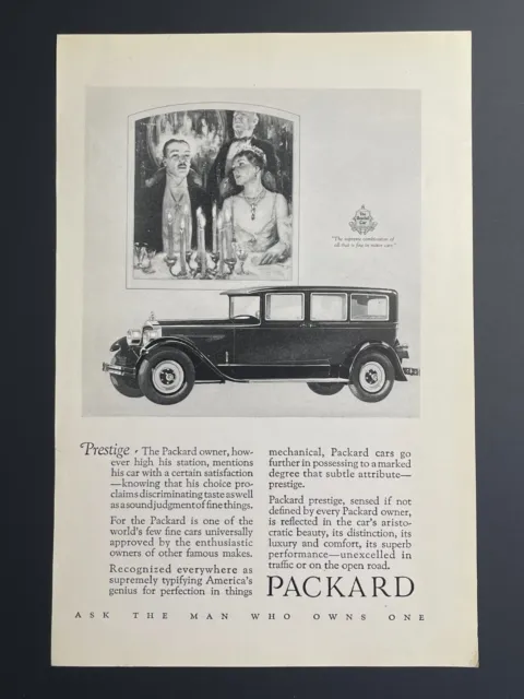 Original 1927 Packard Car "Prestige" - Original Print Advertisement (10 x 6.5)