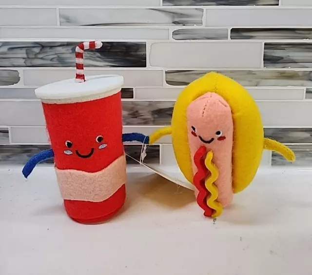 2024 TARGET SUN Squad Summer Felt Duo Fountain Soda and Hot Dog NWT 18
