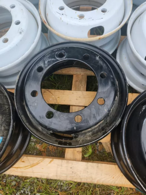 17.5" 8 LUG STEEL TRAILER WHEEL BIG 8 X 275 MM - DUAL WHEEL Black