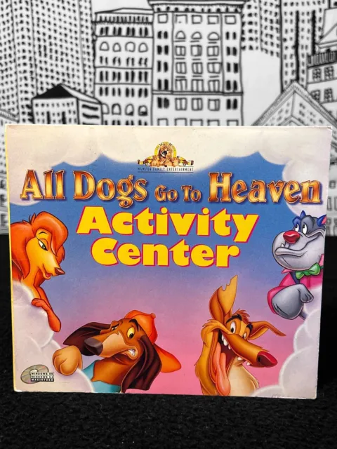 1997 HTF All Dogs Go To Heaven Activity Center PC CD-Rom Game MGM Vintage 1990s