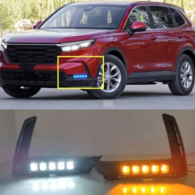 FOR HONDA CRV CRV 20232024 Front Fog Light Lamp Led DRL 3Color Black