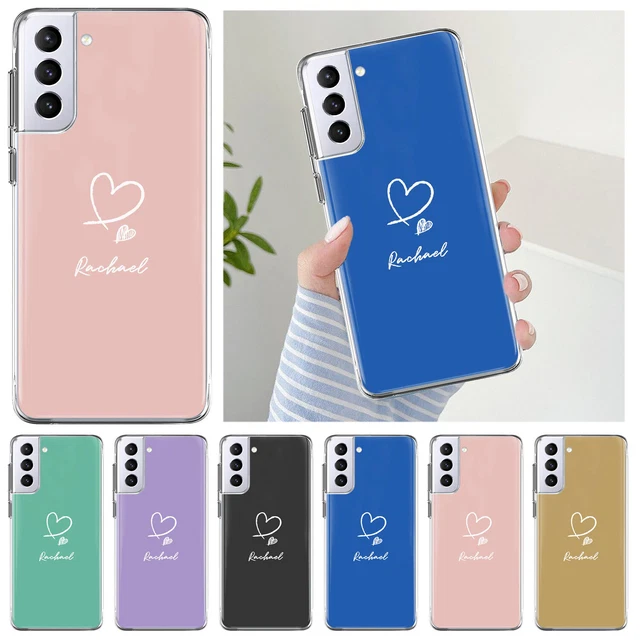 Personalized Heart Phone Case For Samsung Galaxy A54 A14 S23 S22 Clear TPU Cover