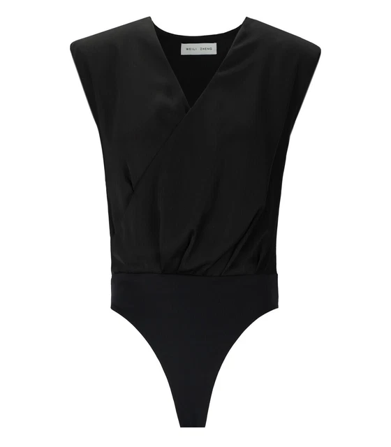 Body In Raso Nero Weili Zheng Tops Donna Nero