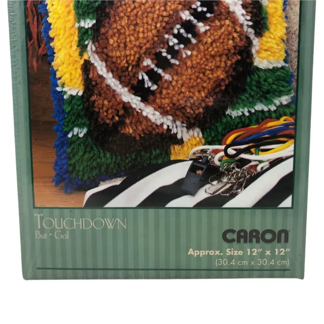 NIP Caron Natura Touchdown Football 12"x12" Latch Hook Kit USA Made 2