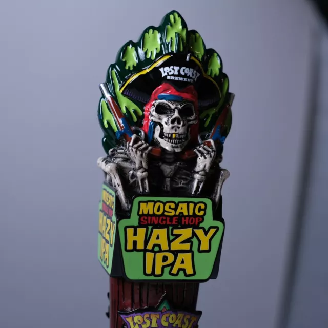 NEW Lost Coast Brewery Mosaic Pirate with Pistols Beer Tap Handle