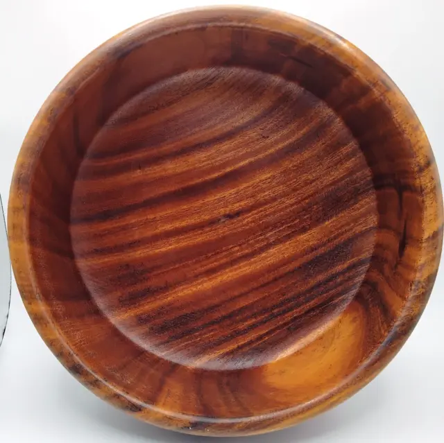 Solid Wooden Large Deep Fruit Salad Bowl Teak? Hand Turned