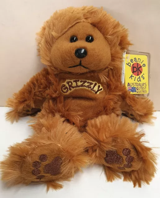 Skansen Beanie Kids Grizzly the Bear Born 3.6.2005 Gemini Retired 05 BK486 Tags