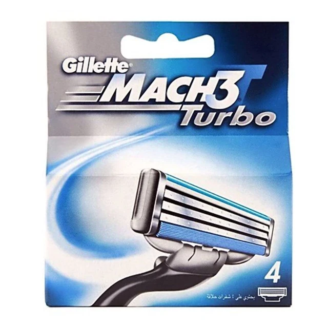 Gillette Mach3 Turbo Ricambio X 4