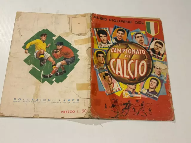 Album figurine calciatori Campionato di Calcio Lampo 1961/62 vuoto