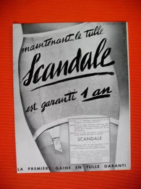 Publicite De Presse Scandale Gaines En Tulle Garanti Ad 1938