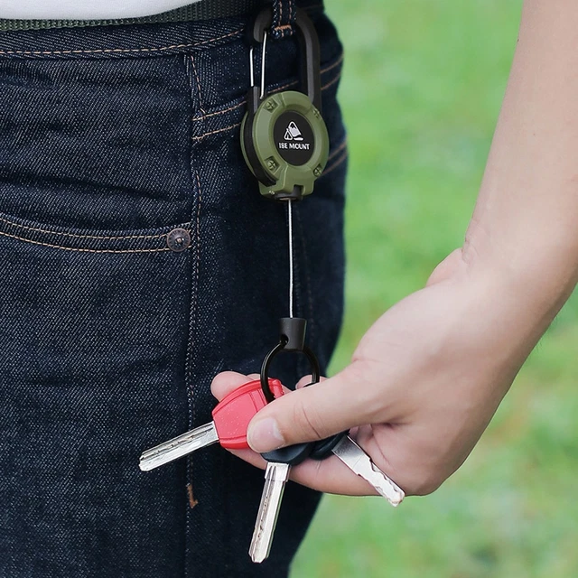 Portachiavi Titanio Con Moschettone Sgancio Rapido | Apribottiglie Integrato | Per Outdoor E EDC - Foto 6