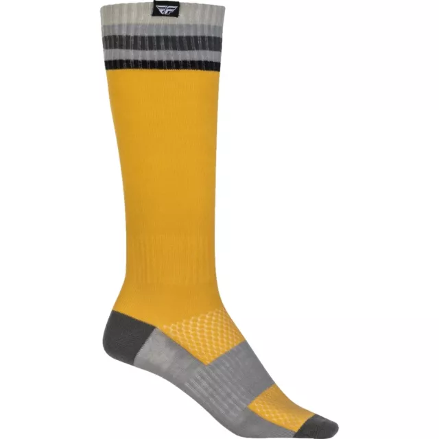 Fly Racing MX Socks - Thin (Large, Yellow)