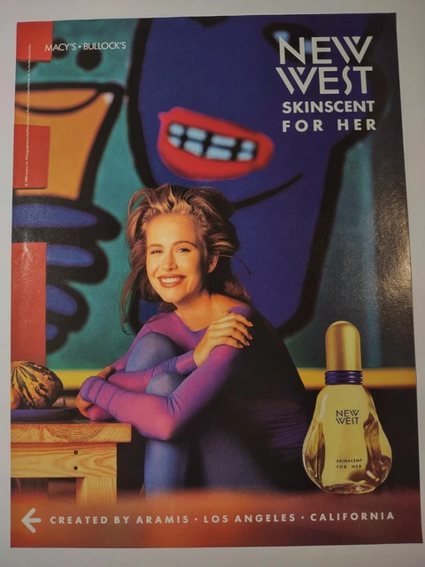 Vintage 1990s Print Ad New West Skinscent for Her