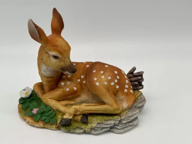 Fawn of White Tail #5806 Deer Porcelain Figurine Andrea by Sadek