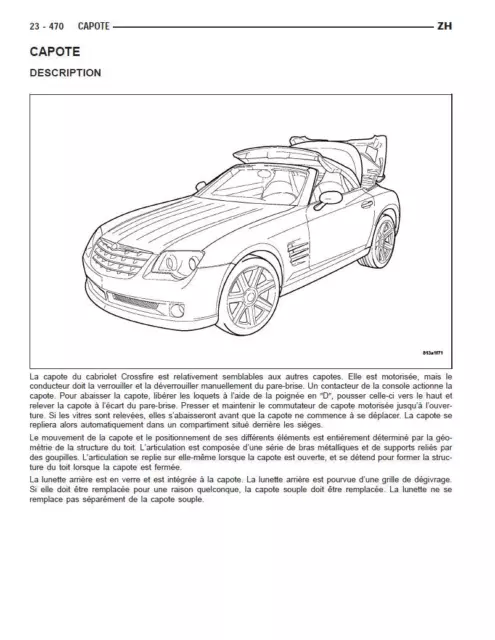 manuel atelier entretien réparation technique maintenance Chrysler Crossfire  Fr