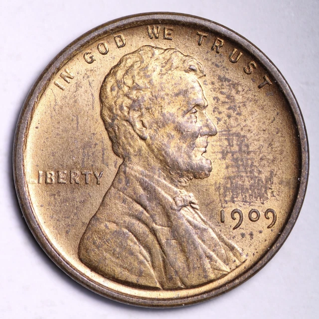 1909 Lincoln Wheat Cent Penny CHOICE BU UNCIRCULATED MS FREE SHIPPING E579 JCH