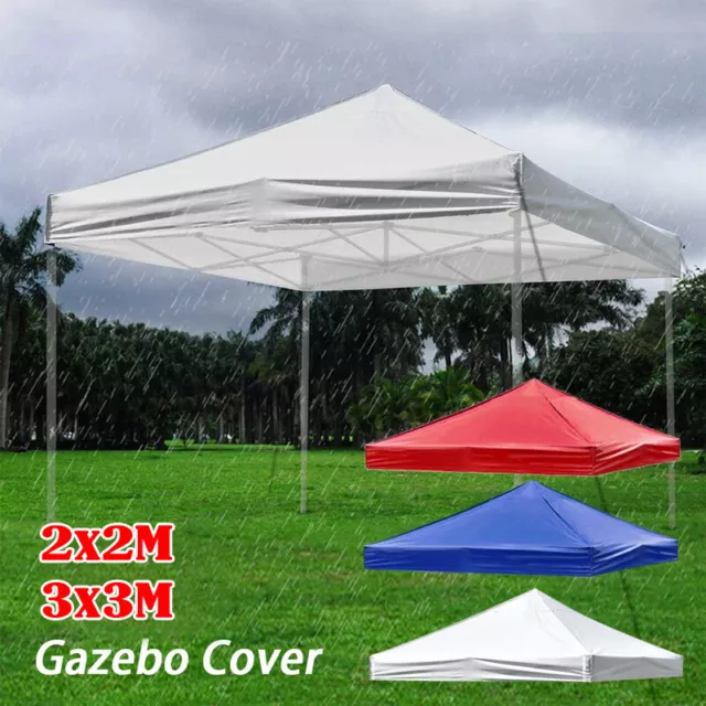 Garden BBQ Gazebo Top Cover Cloth Roof Replacement Fabric Tent Canopy 2x2m 3x3m
