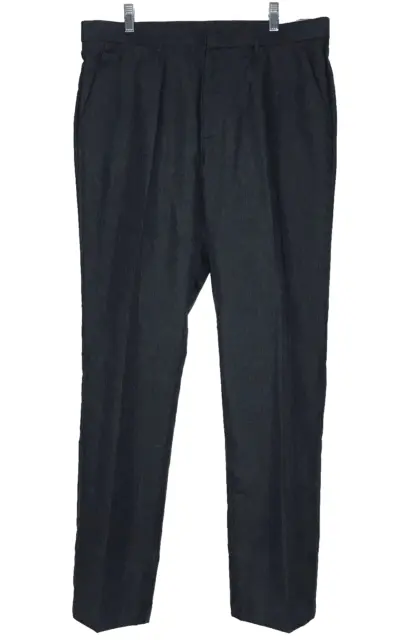 Perry Ellis Travel Luxe Mens Slim Fit 34x32 Pants Wrinkle Resistant Charcoal