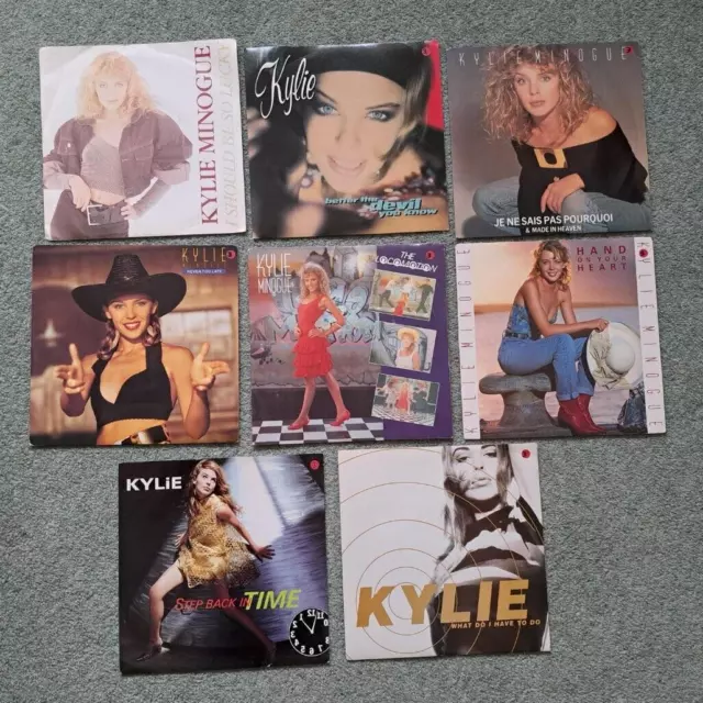 Kylie Minogue - 8 x 7" Picture Sleeve Singles Bundle  / Job Lot - Mostly EX/EX