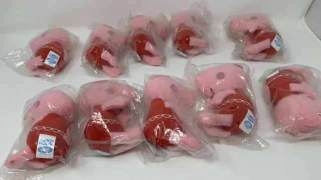 Wholesale joblot 10 x Peppa Pig Pink Mini Plush Soft Toys 12 cm New in Polybags