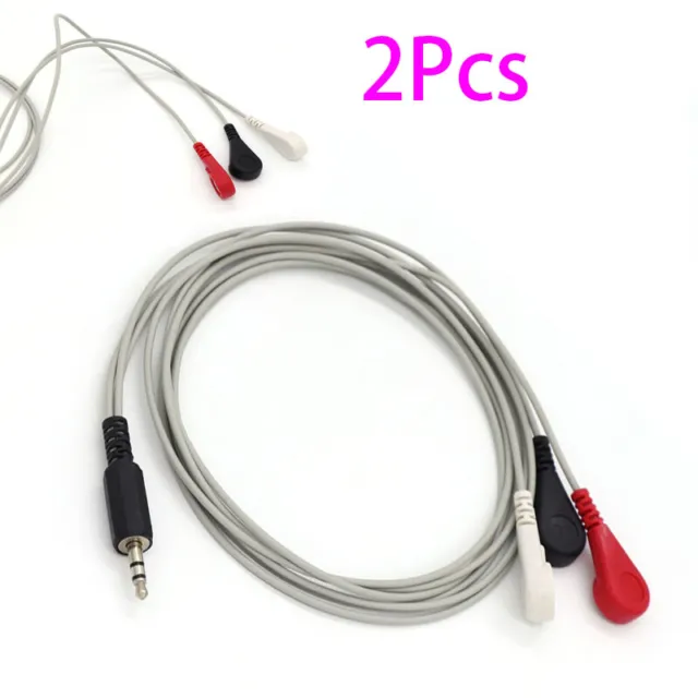 2Pcs ECG Acquisition cables Universal ECG Machine Lead Wires For Experiments