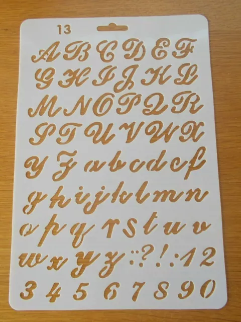 Kunststoff Buchstabe Alphabet Zahl Schichtschablonen Malerei Schrott Schreibkarten 13