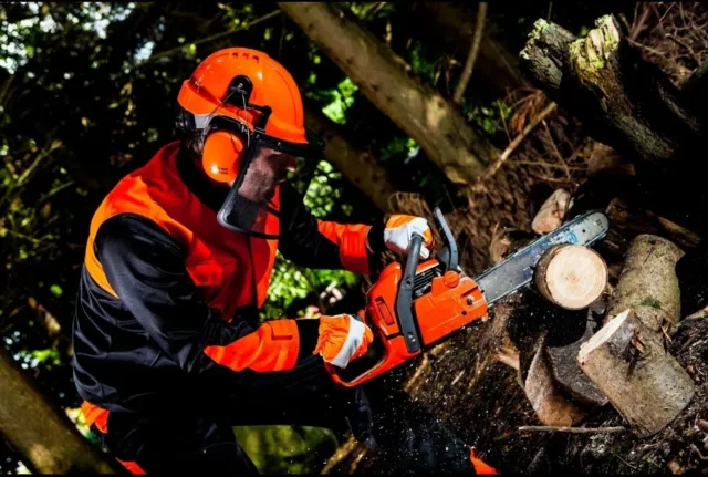 PORTWEST Forestry Combi Kit Helmet Visor Protection Hard Hat Safety PW98