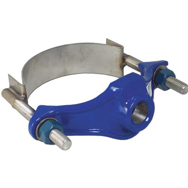 SMITH-BLAIR 31500048007000 CC Service Saddle,Iron,4 In Pipe,3/4 In Out
