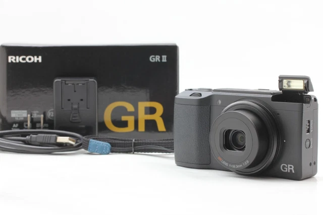 【TOP MINT in BOX】 Ricoh GR II 16.2MP Black Digital Camera from Japan