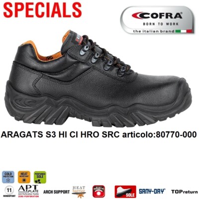 COFRA STIVALE ANTINFORTUNISTICA COFRA NEW YORK S3 HI CI HRO SRC pelle fiore idrorepel+ 