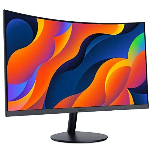 24-Inch Curved Computer Monitor- Full HD 1080P 60Hz Gaming Monitor 1800R LED