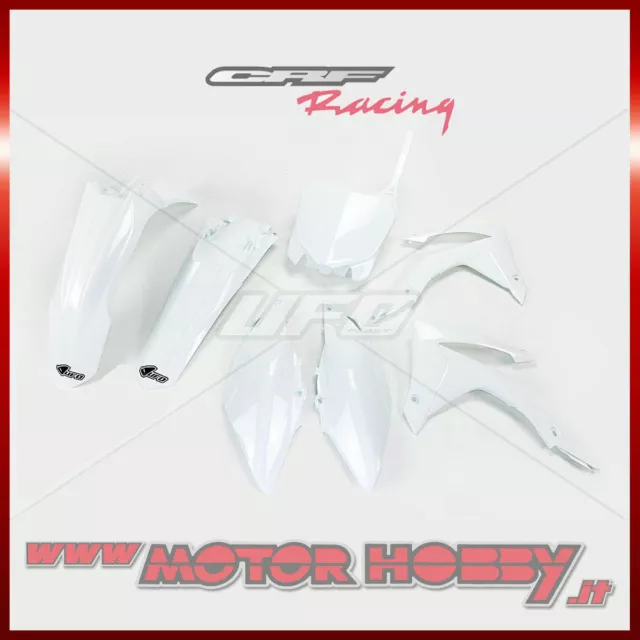 Kit Plastiche Ufo Plast Honda Crf 250 2014-2017 -- Crf 450 2013-2016 Bianco