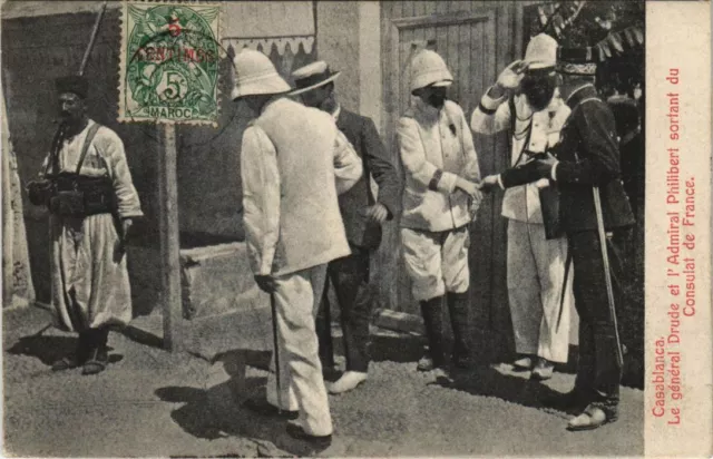 CPA AK MAROC CASABLANCA Le General Drude et L'Admiral Philibert (10016)