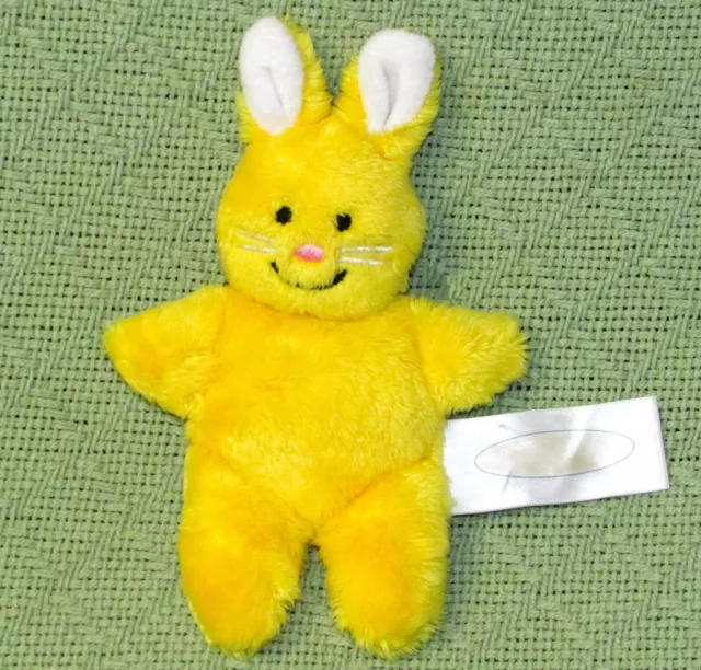 Melissa & Doug Yellow Bunny Plush 7" Stuffed Animal Rabbit Pink Nose Soft Toy