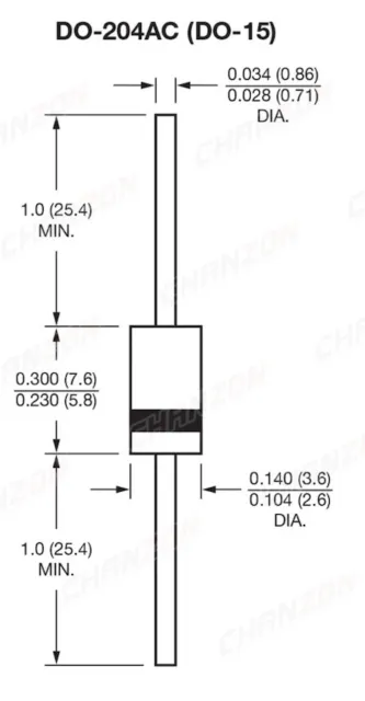 P6KE Transient Voltage Suppressor Diodes sold in a  4Pk