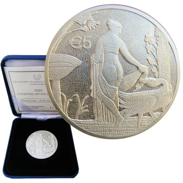 Cyprus 2020 Silver PP Proof 5 Euro  Coin  'Leda and the Swan'