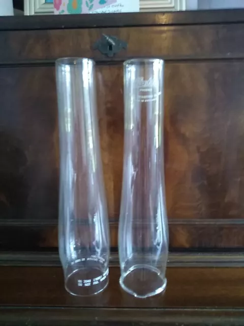 1 X Vintage Aladdin Phoenix Oil/ Paraffin Lamp Glass Chimney & 1 X 1980s Glass.