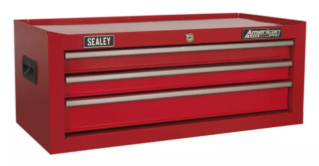 Sealey Mid-Box 3 Tiroir Avec Ball-Bearing Glisse - Rouge