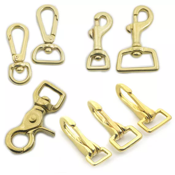 Brass Trigger Snap Swivel Hook Clip For Purse Handbag Buckles Clasp Chain Repair