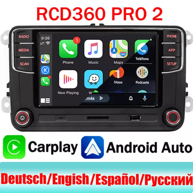 Autoradio RCD360 330 PRO2 Carplay Android Auto BT VW GOLF TOURAN TIGUAN POLO EOS