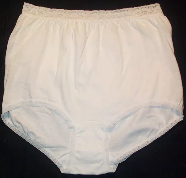 3 Pair Womens Size 12 IVORY Heiress 100% Cotton Panty Brief Style Panties  USA Md