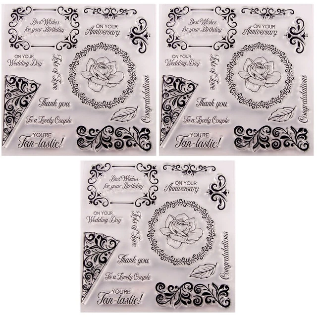 3 stücke klar stempel transparent dichtstempel für diy scrapbooking handwerk