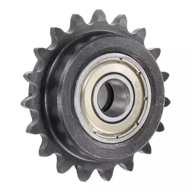 Idler Sprocket, 8mm Bore 1/4" Pitch 19 Tooth, Carbon Steel with 2 Insert Bearing